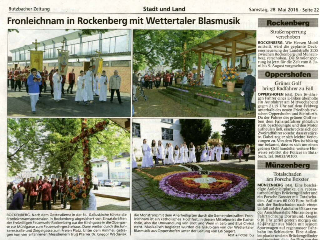 Fronleichnamsprozession in Rockenberg