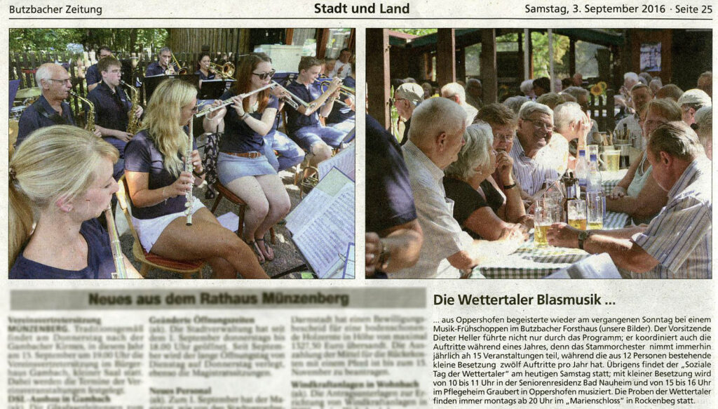 Butzbacher Zeitung – Die Wettertaler Blasmusik