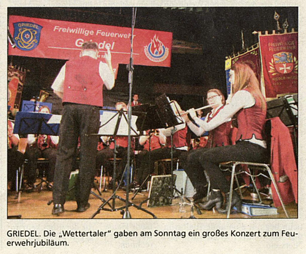Konzert zum Jubiläum der Feuerwehr Griedel
