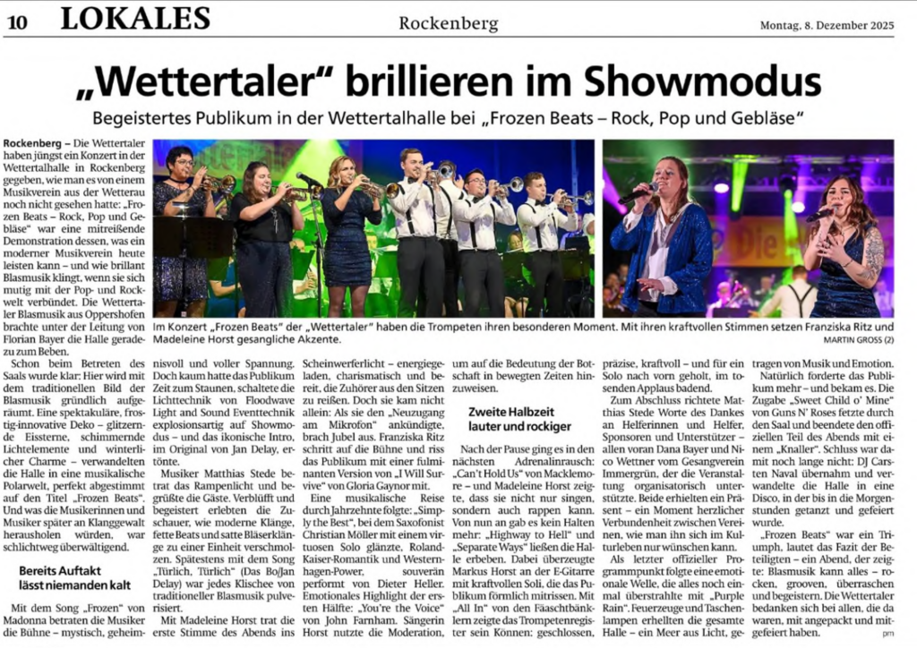 “Wettertaler” brillieren im Showmodus