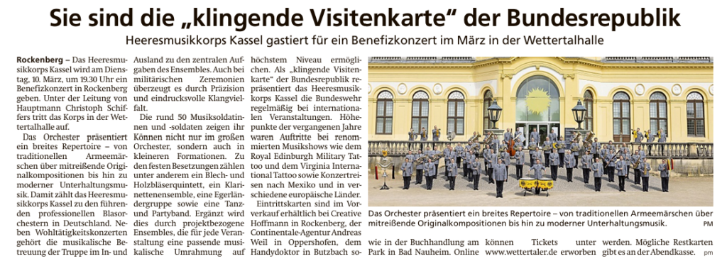 Konzert Heeresmusikkorps 2026